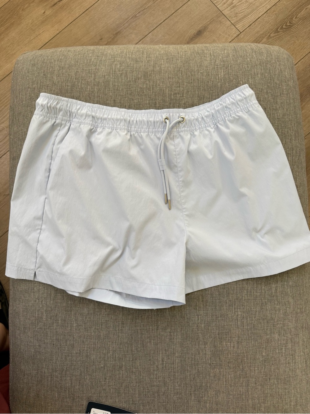 Light Blue Elastic Waist Pull-On Shorts